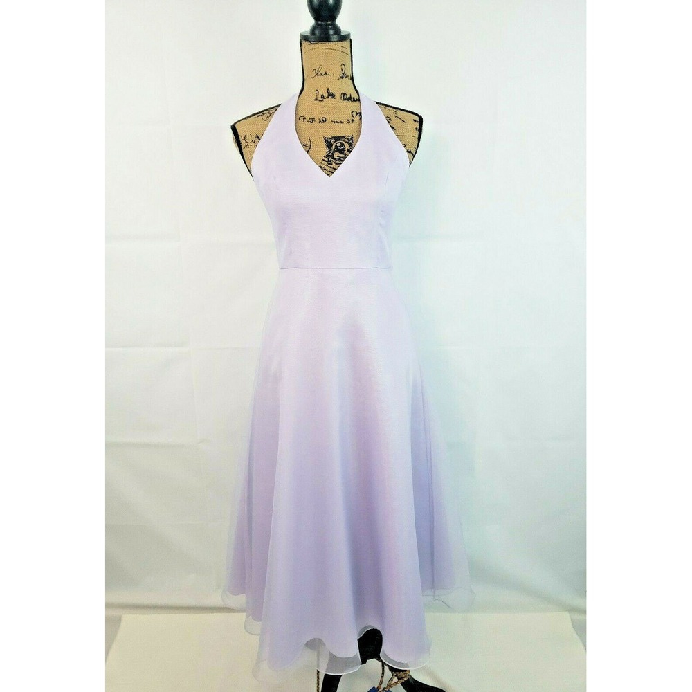 David Bridal women's Formal Prom Bride Evening Tulle Midi Halter dress M83